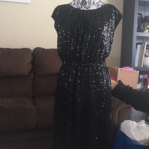Black sequin dress